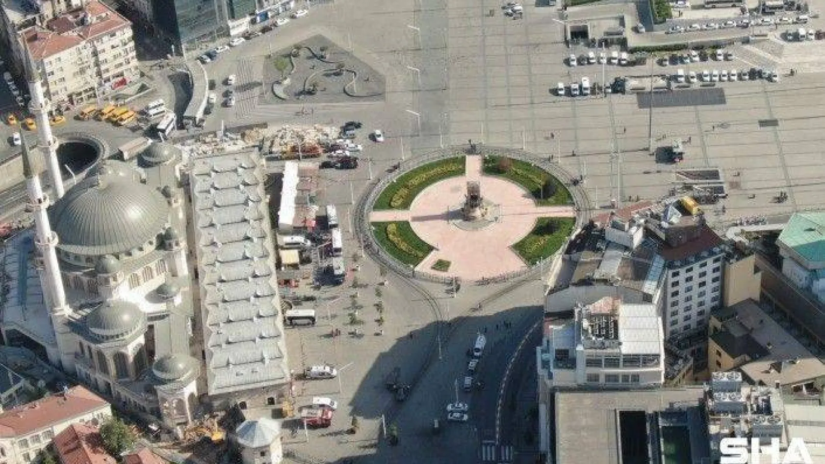 1 Mayıs'ta Taksim Meydanı drone ile görüntülendi