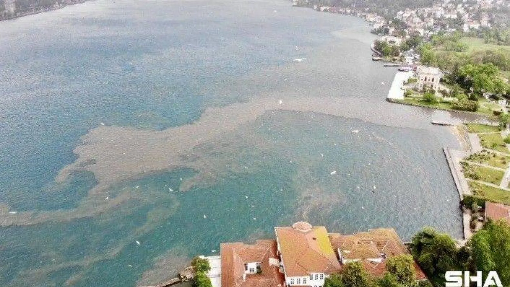 (Özel) İstanbul Boğazı'nda suyun rengi değişti, çamura bulandı