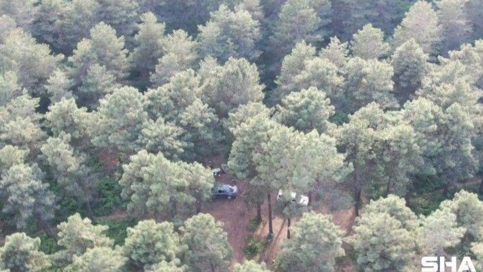 (Özel) Tam kapanmada Aydos Ormanı'ndaki mangal eğlencesi havadan görüntülendi