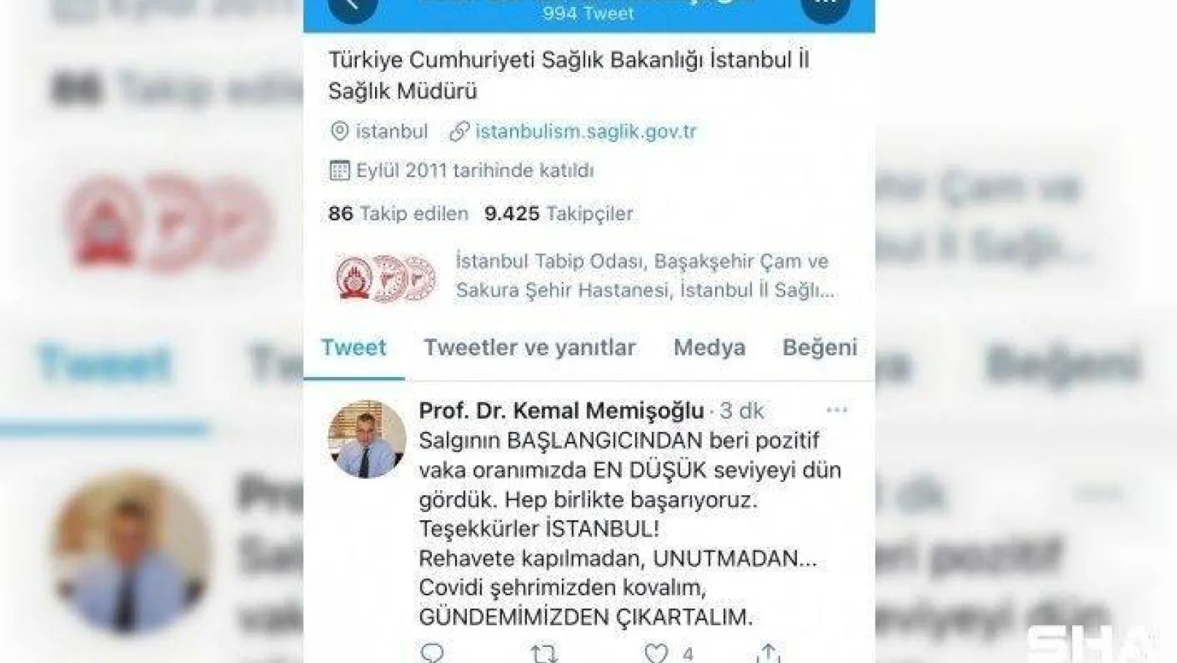 İstanbul İl Sağlık Müdürü Prof. Dr. Memişoğlu'ndan İstanbul için sevindiren açıklama