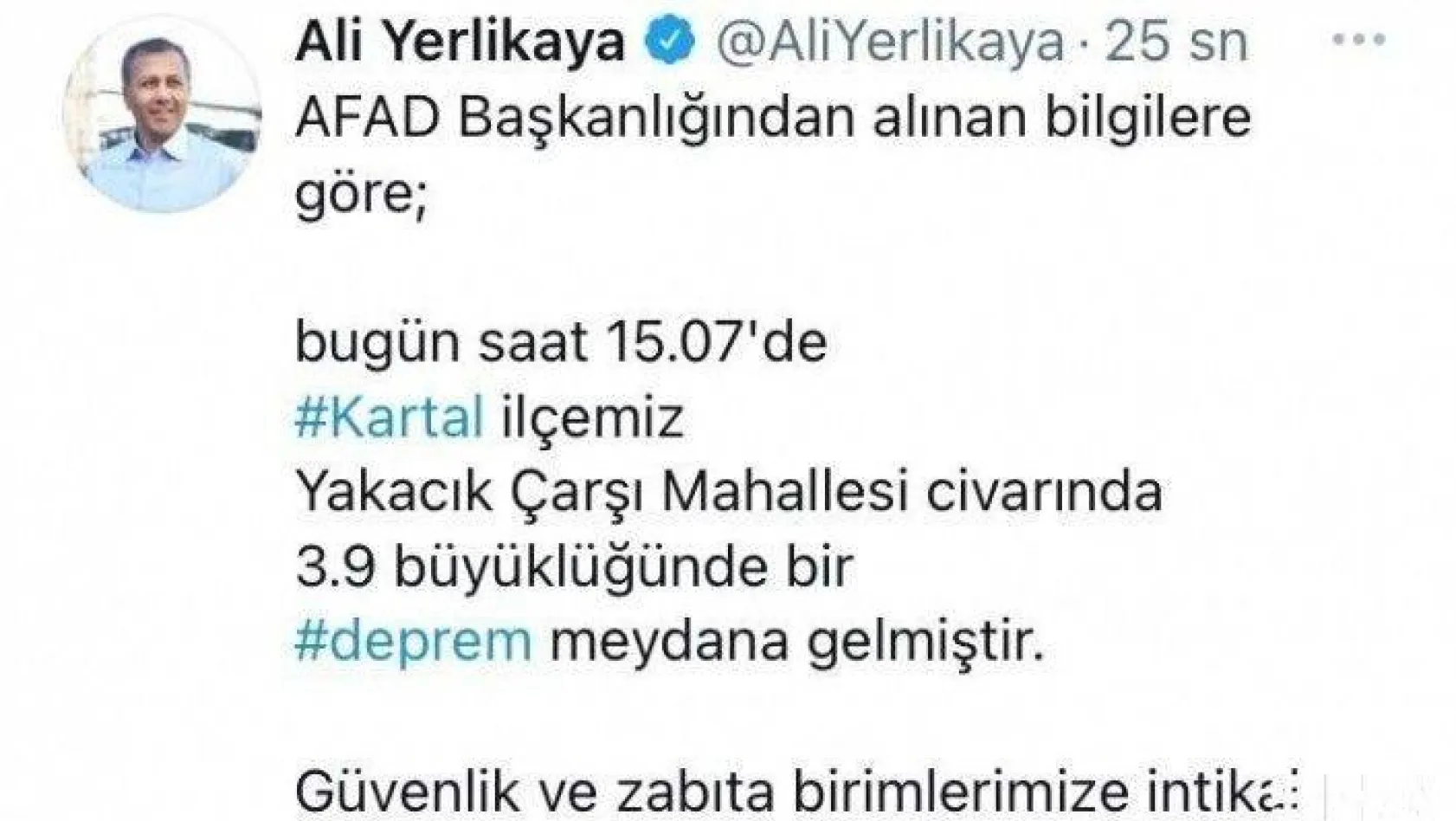 İstanbul Valisi Yerlikaya'dan deprem açıklaması