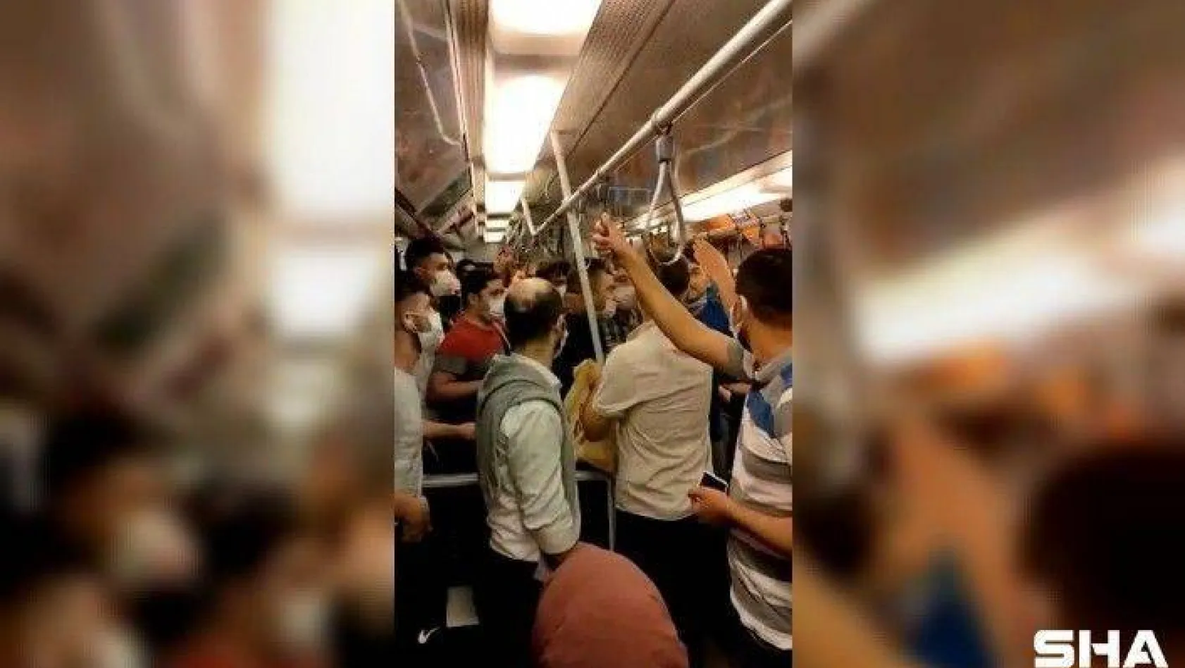 (Özel) Metroda maske kavgası