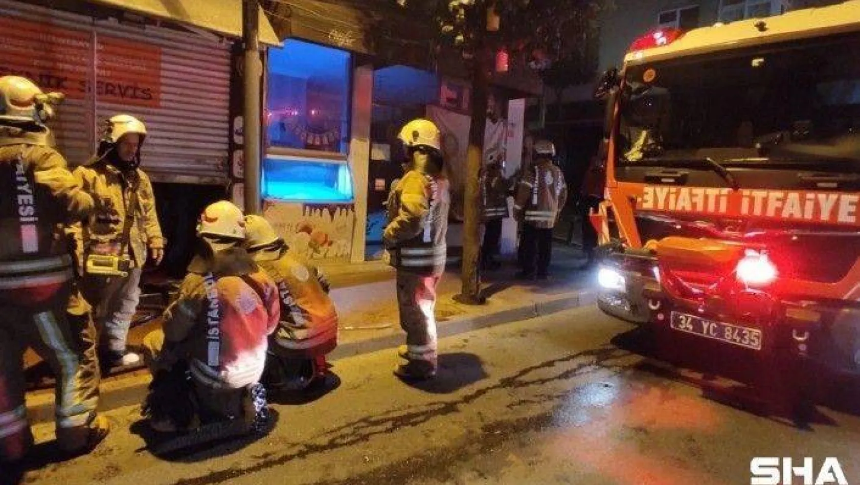 Şişli Feriköy'de elektronik cihaz dükkânında korkutan yangın