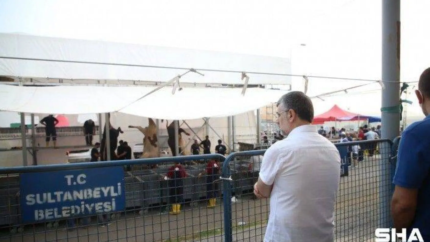 Sultanbeyli'de koronavirüs önlemleri alınarak kurbanlar kesildi