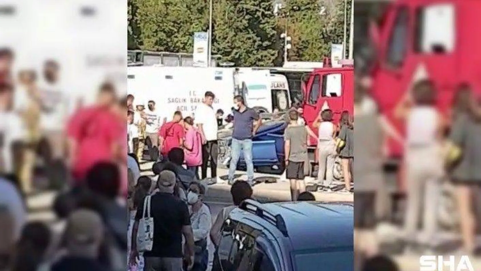 Üsküdar'da refüje çarpan otomobil takla attı: 1 yaralı