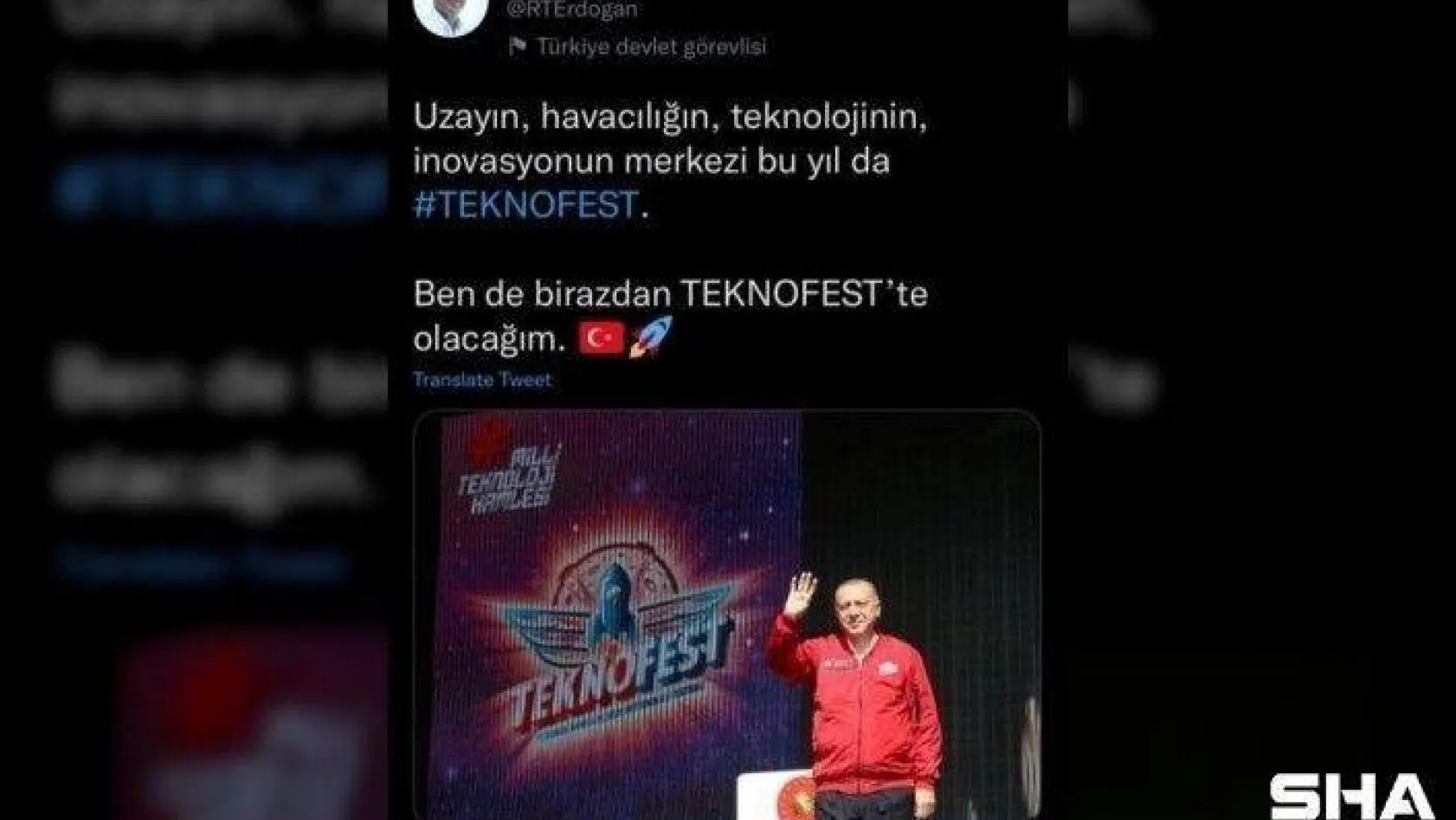 Cumhurbaşkanı Erdoğan'dan TEKNOFEST paylaşımı