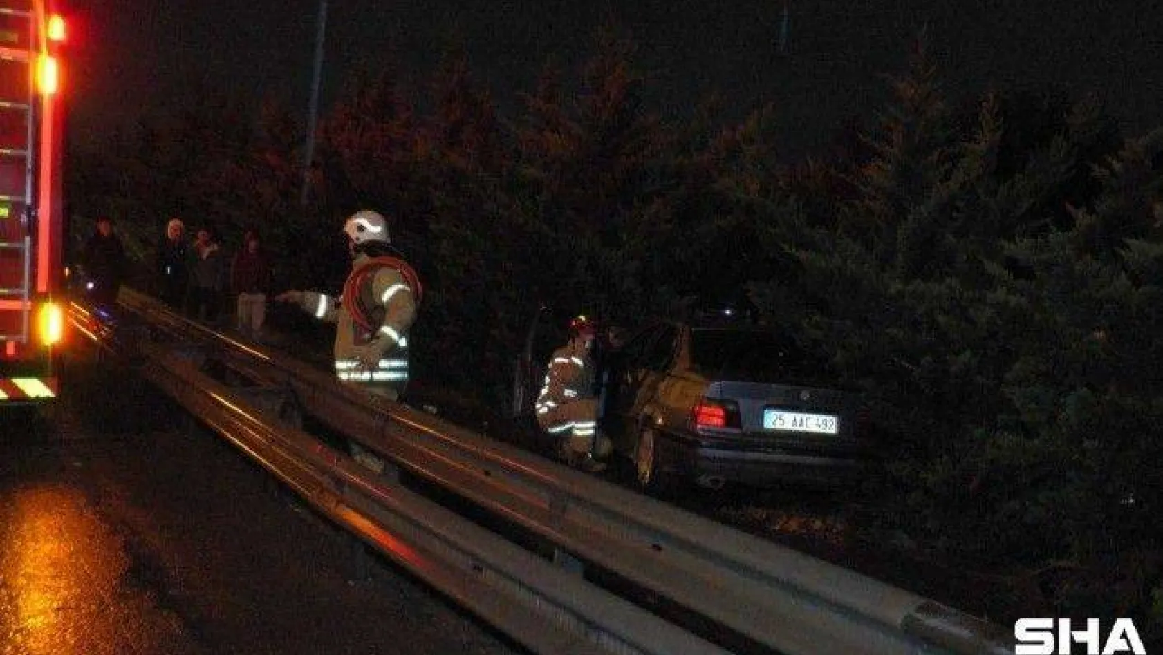 Sultanbeyli TEM'de sıkışmalı trafik kazası: 2 yaralı