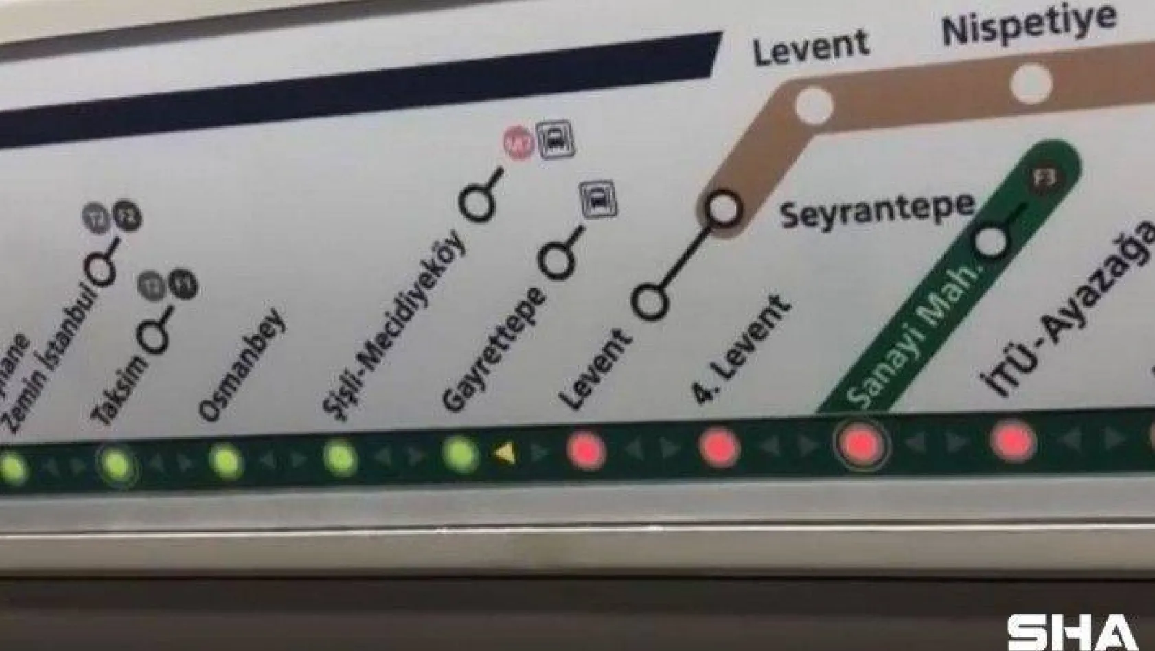Metroda 'gelecek istasyon' paneli yolcuları yanıltıyor