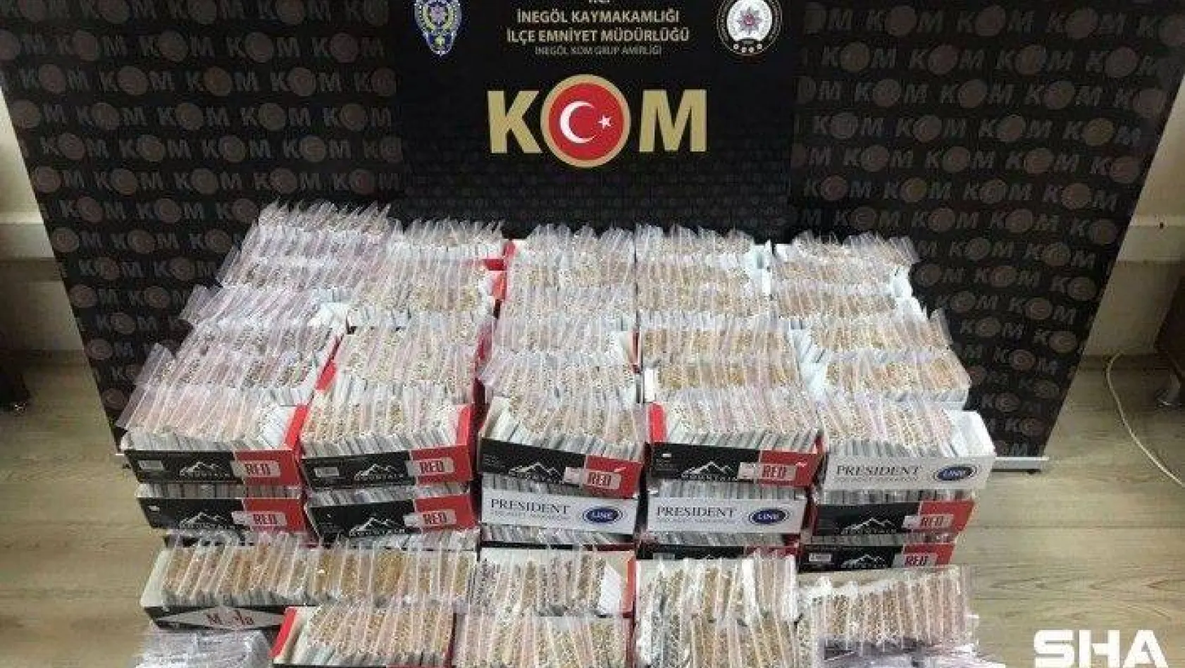 Bursa'da kaçak alkol ve tütün operasyonu