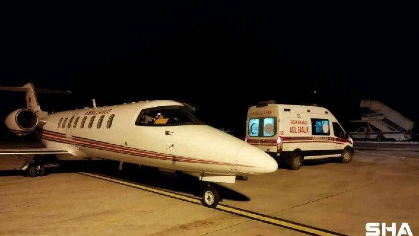 50 yaşındaki hasta uçakla tedavi için Bursa'ya getirildi
