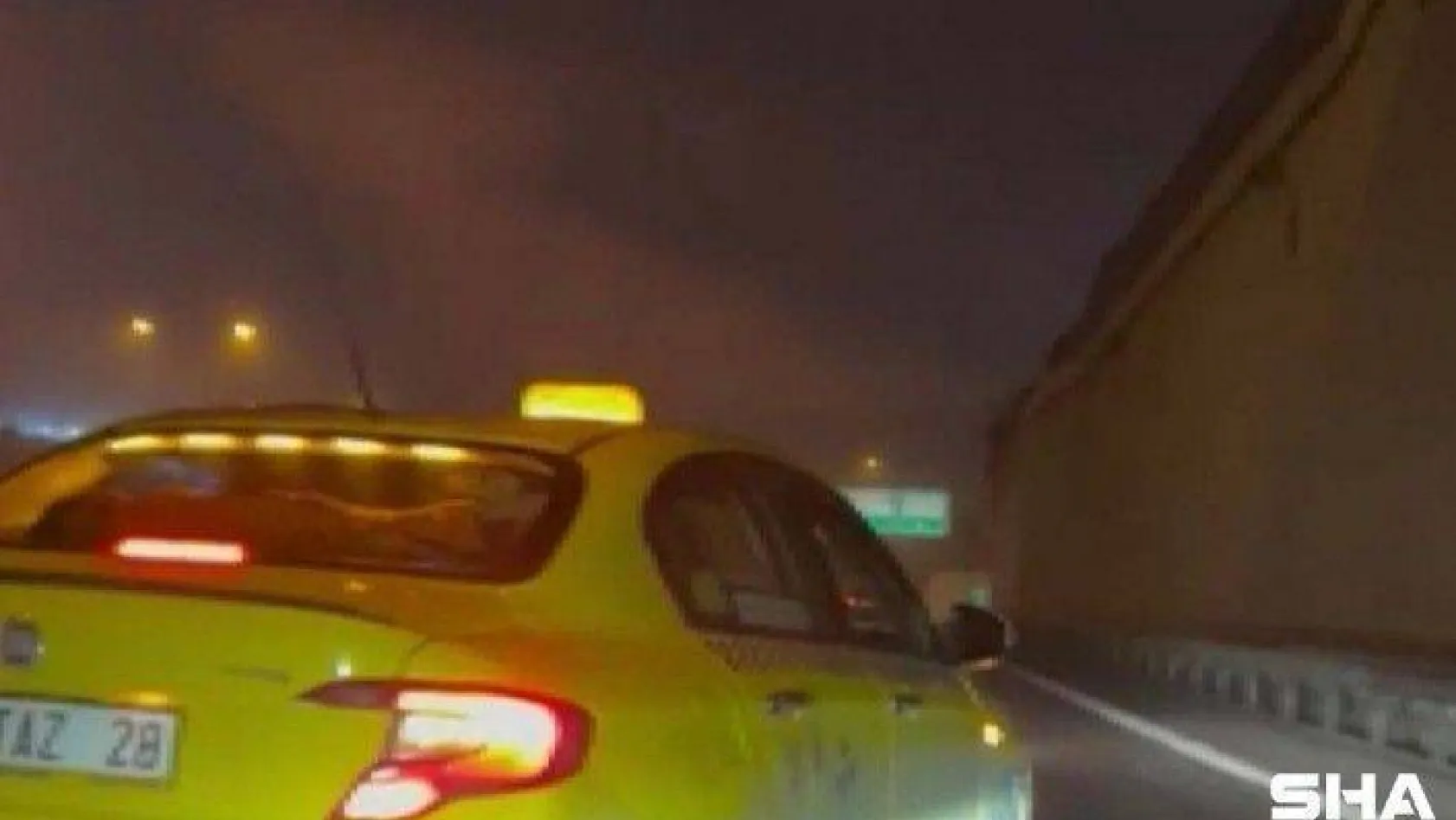 TEM Otoyolu'nda beyzbol sopalı taksici dehşeti