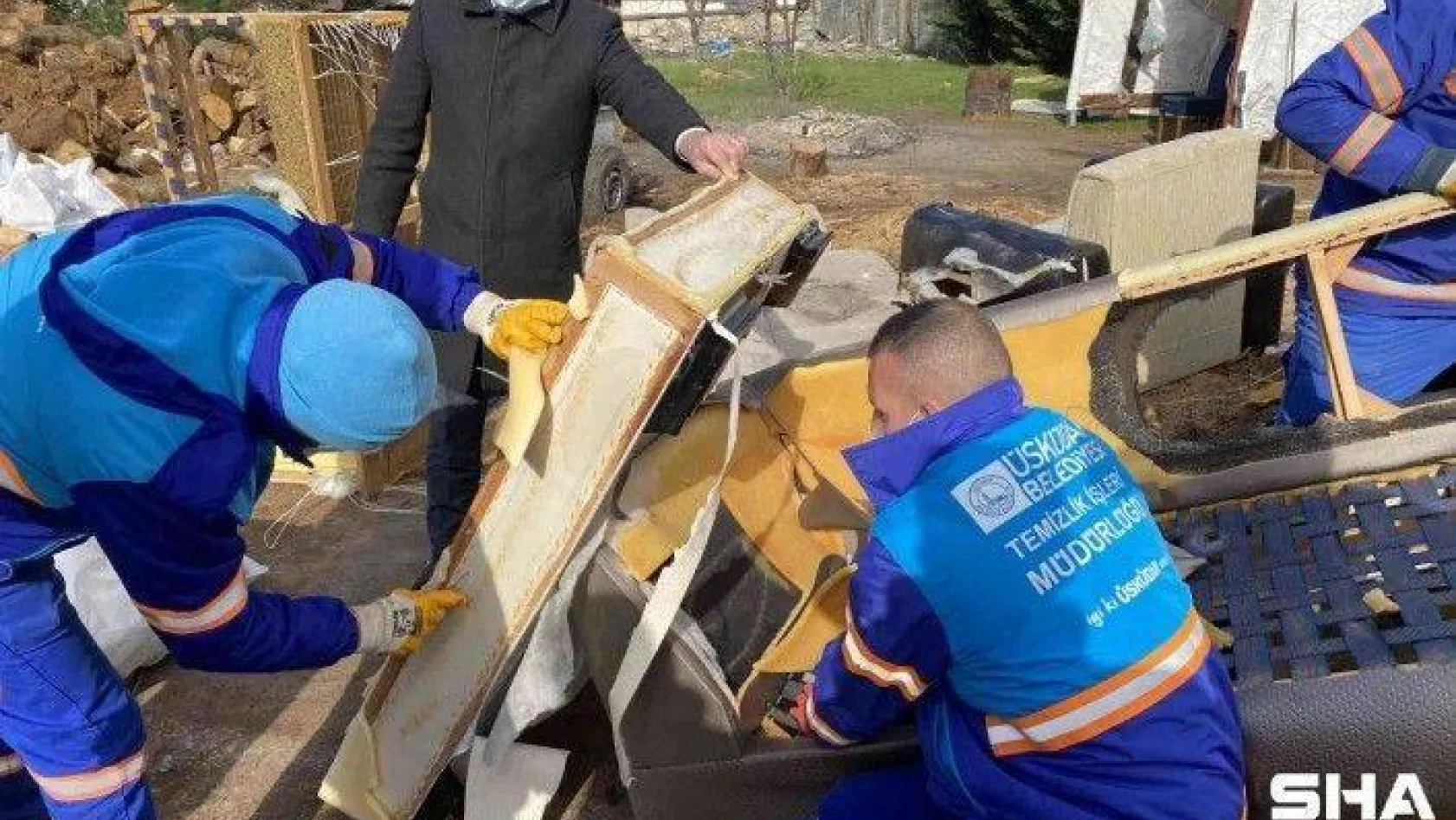 Üsküdar'da ihtiyaç sahiplerinin evleri geri dönüşüm ile ısınıyor