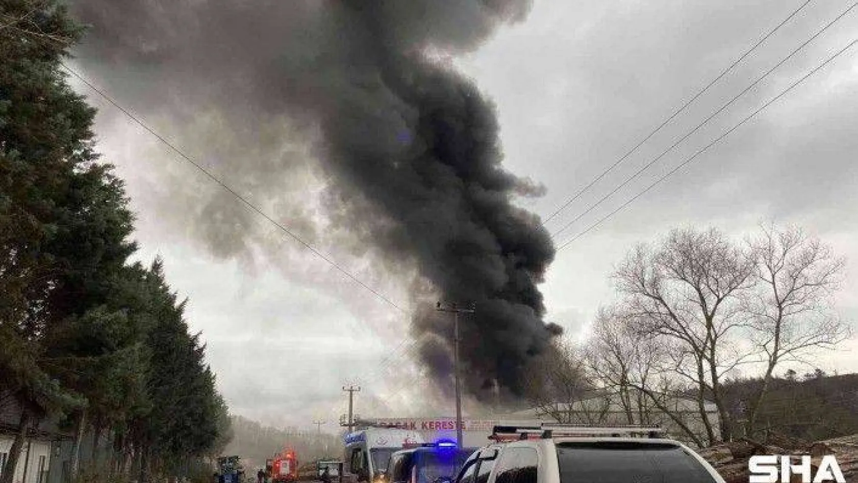Sakarya'da geri dönüşüm fabrikasında büyük yangın