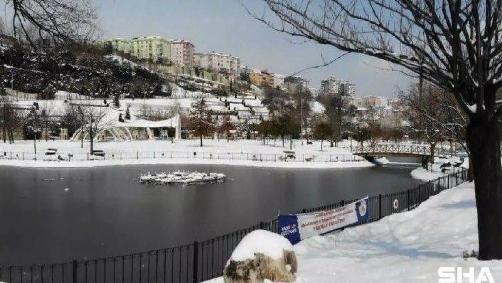 Kar esareti altındaki İstanbul'da kartpostallık görüntüler oluştu