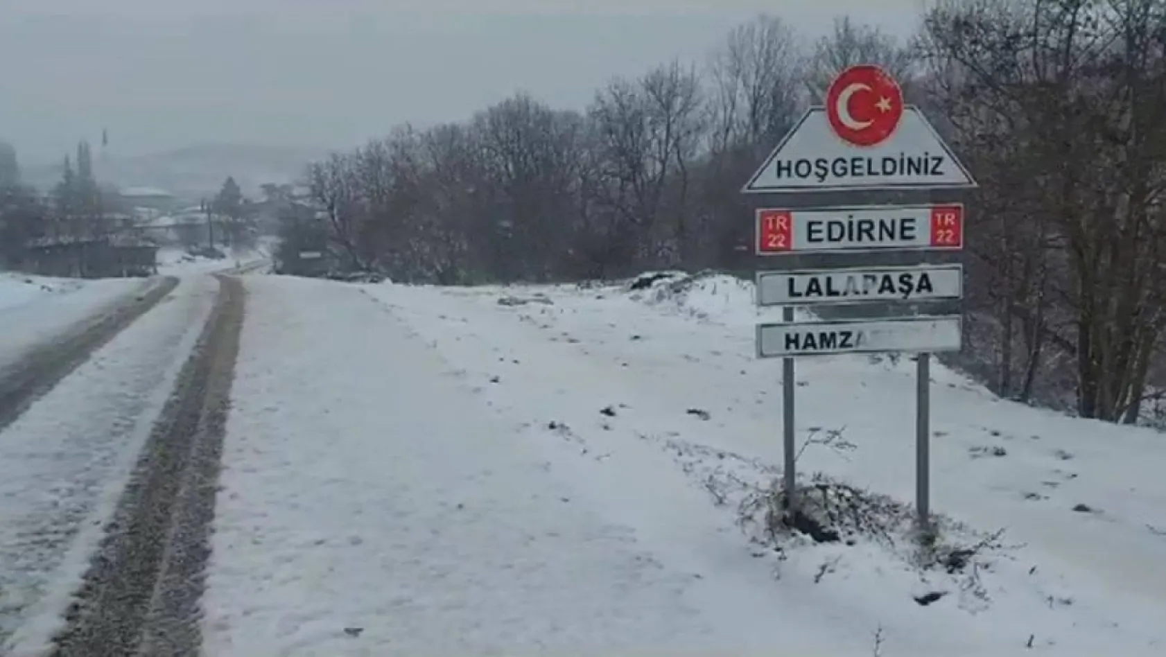 Balkanlardan giriş yapan kar, Edirne'de etkisini arttırdı