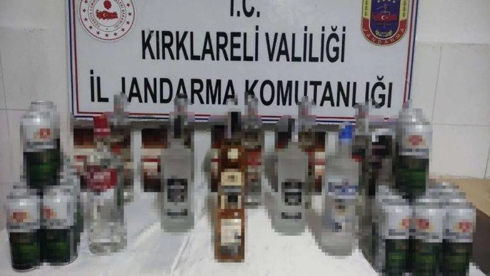 Bulgaristan'dan Türkiye'ye getirilen 43 litre kaçak içki ele geçirildi