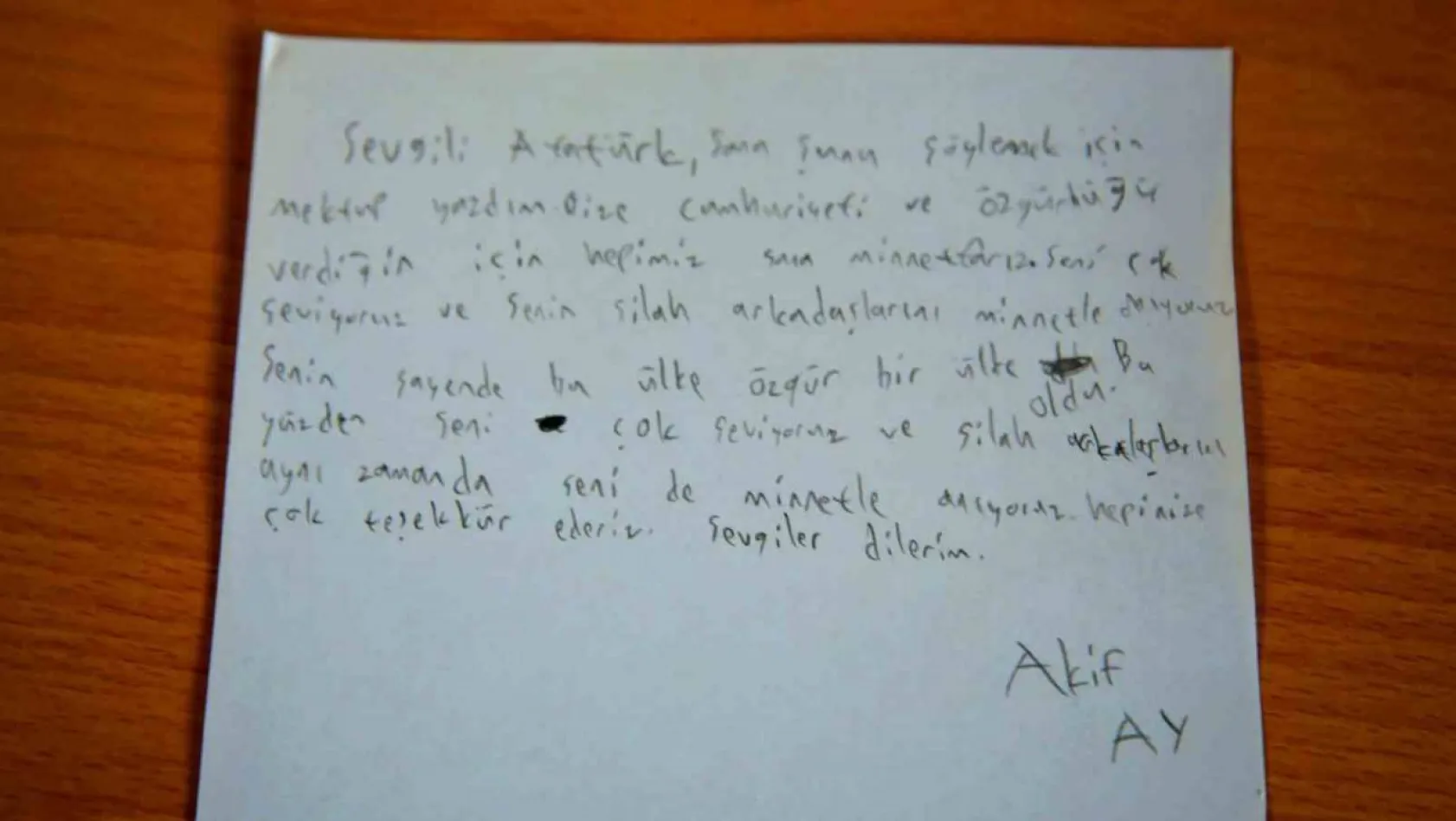 Çocuklardan Atatürk'e 100. yıl mektubu