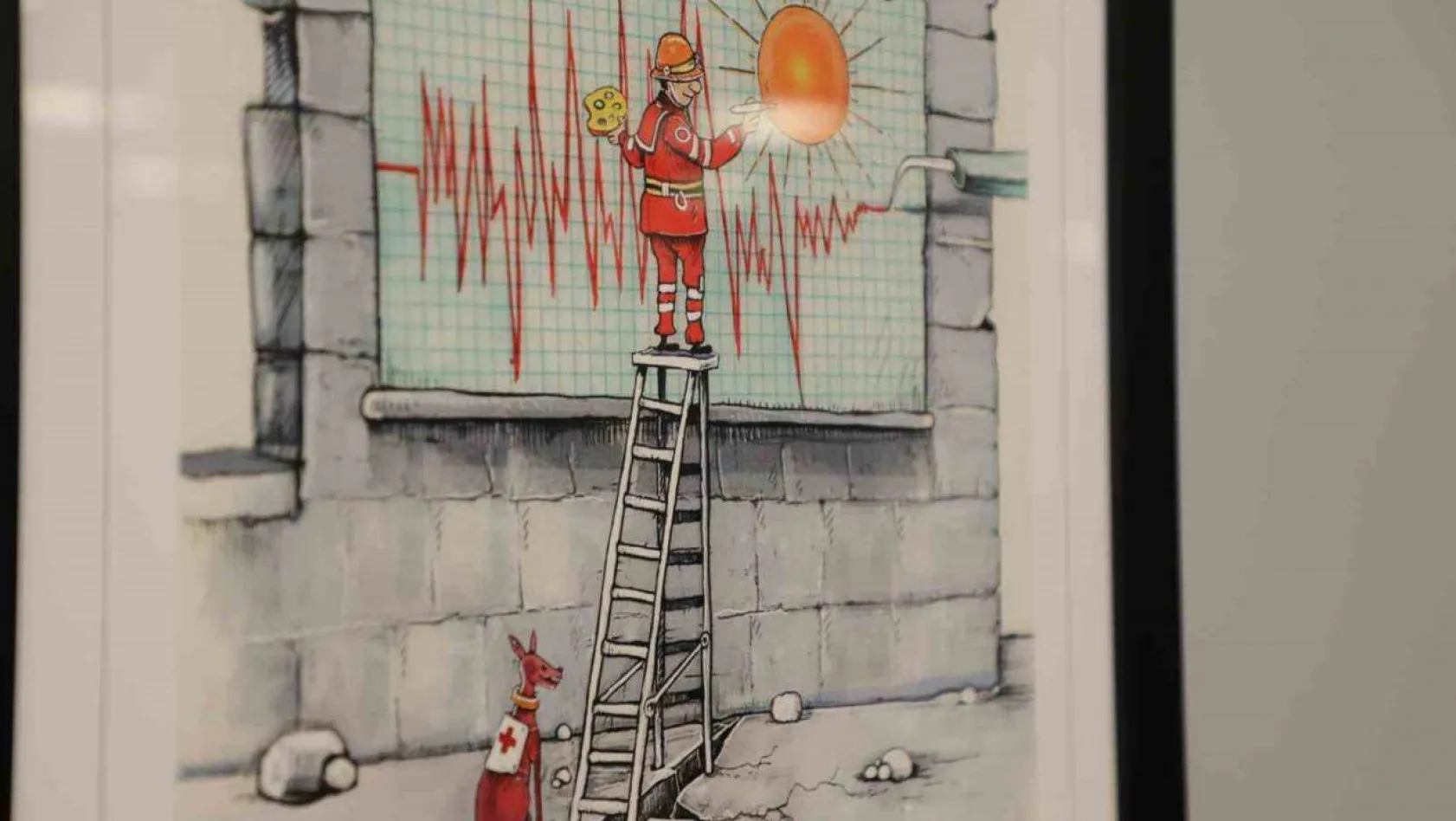 Esenler'de uluslararası sanatçılar depremi çizgilerle anlattı