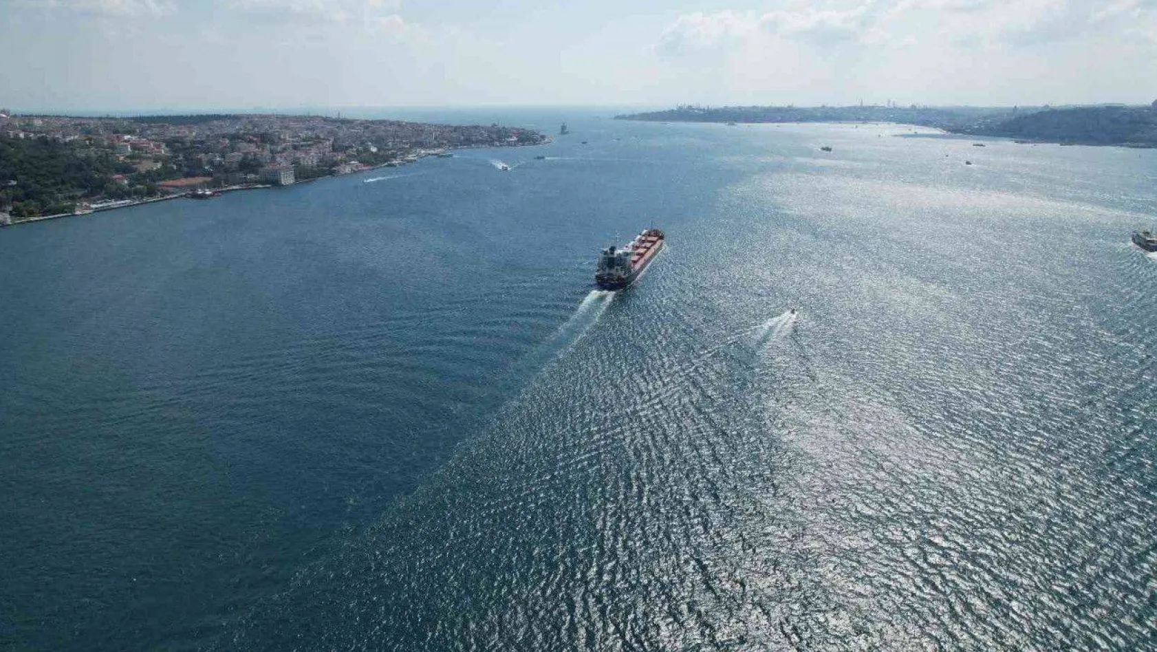 İlk tahıl gemisi 'Razoni' İstanbul Boğazı'ndan geçti