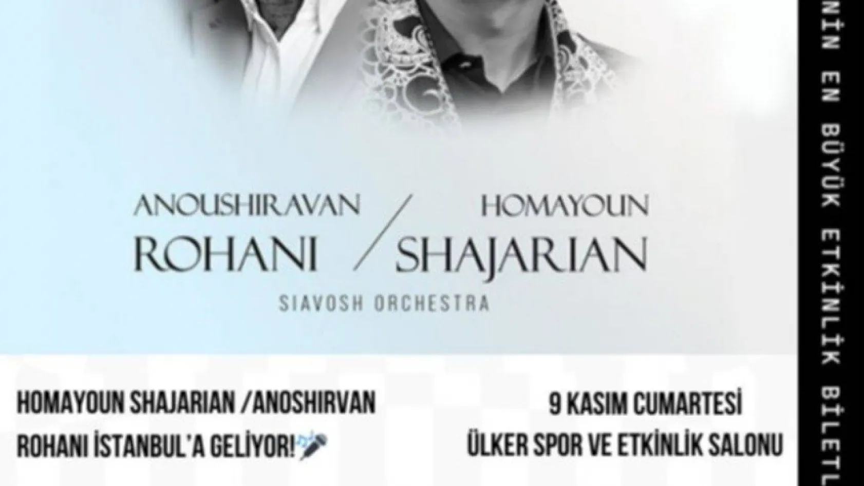 İran müziğinin iki ustası 9 Kasım'da İstanbul'da