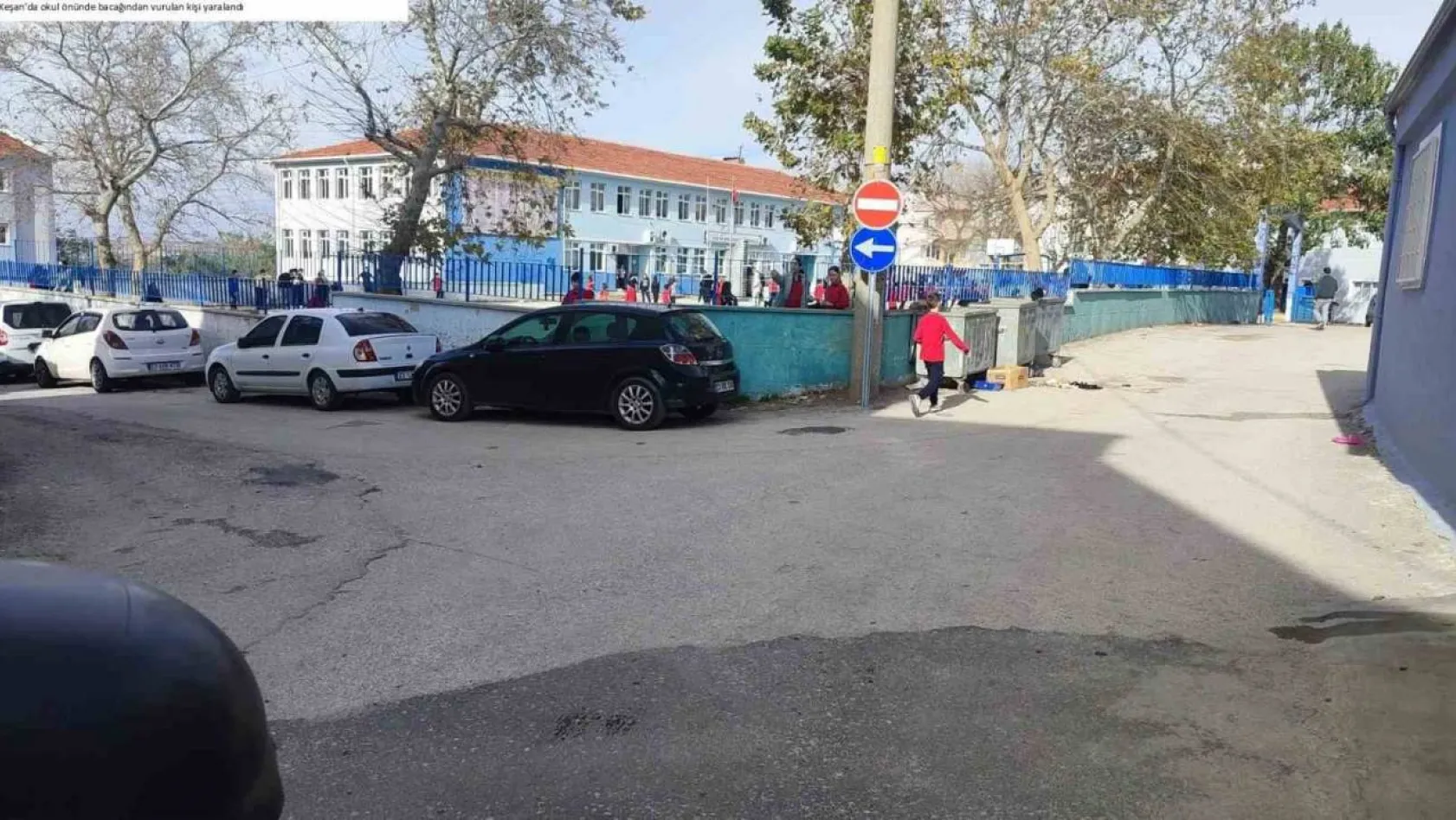 Keşan'da okul önünde bacağından vurulan kişi yaralandı