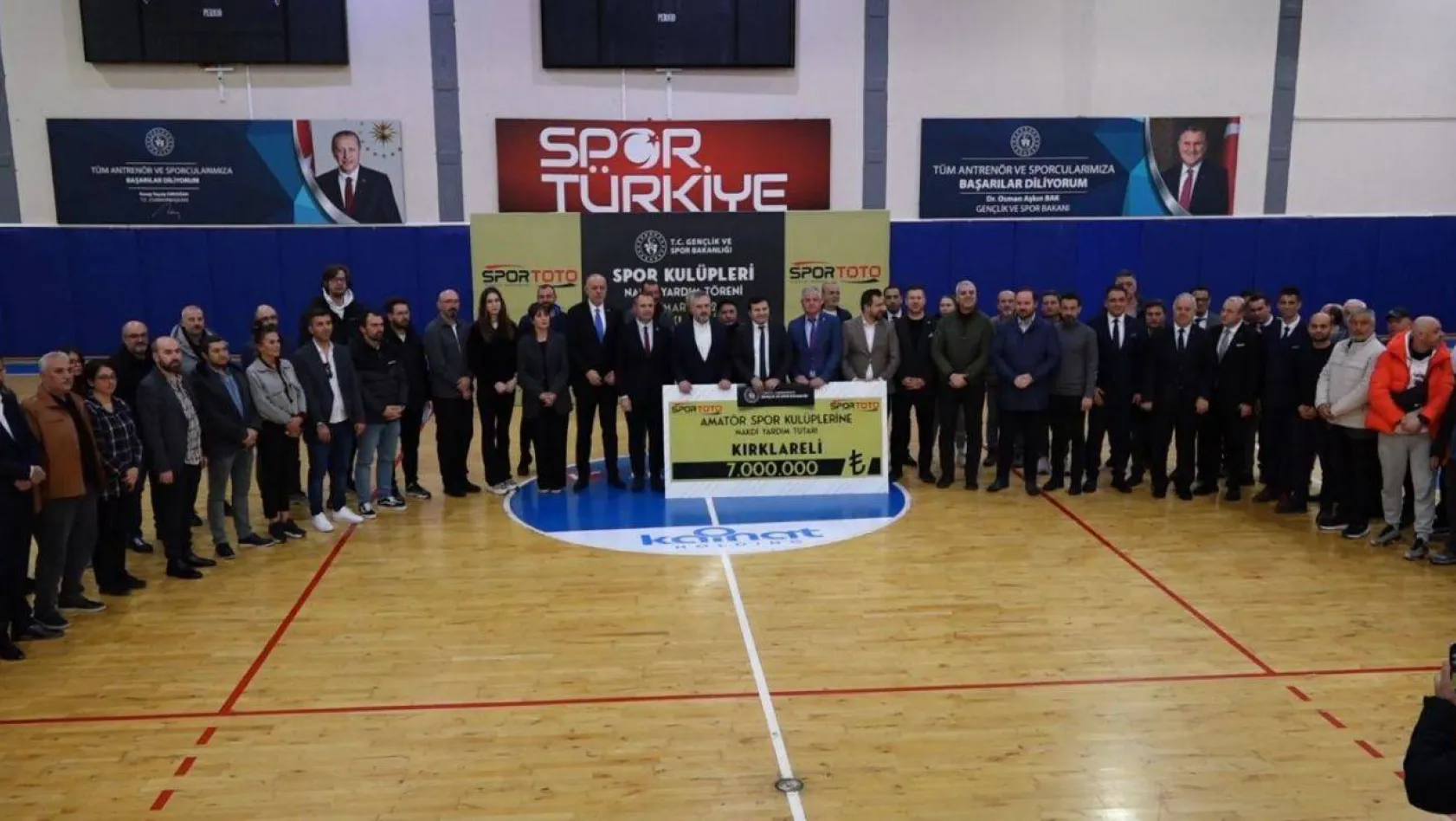 Kırklareli'nde amatör spor kulüplerine nakdi yardım