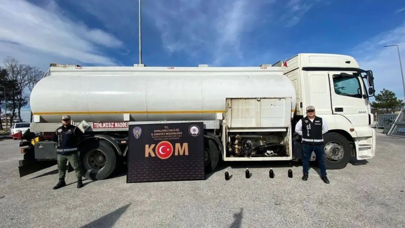 Kırklareli'nde karışımlı kalorifer yakıt sattığı iddia edilen şüpheliler yakandı