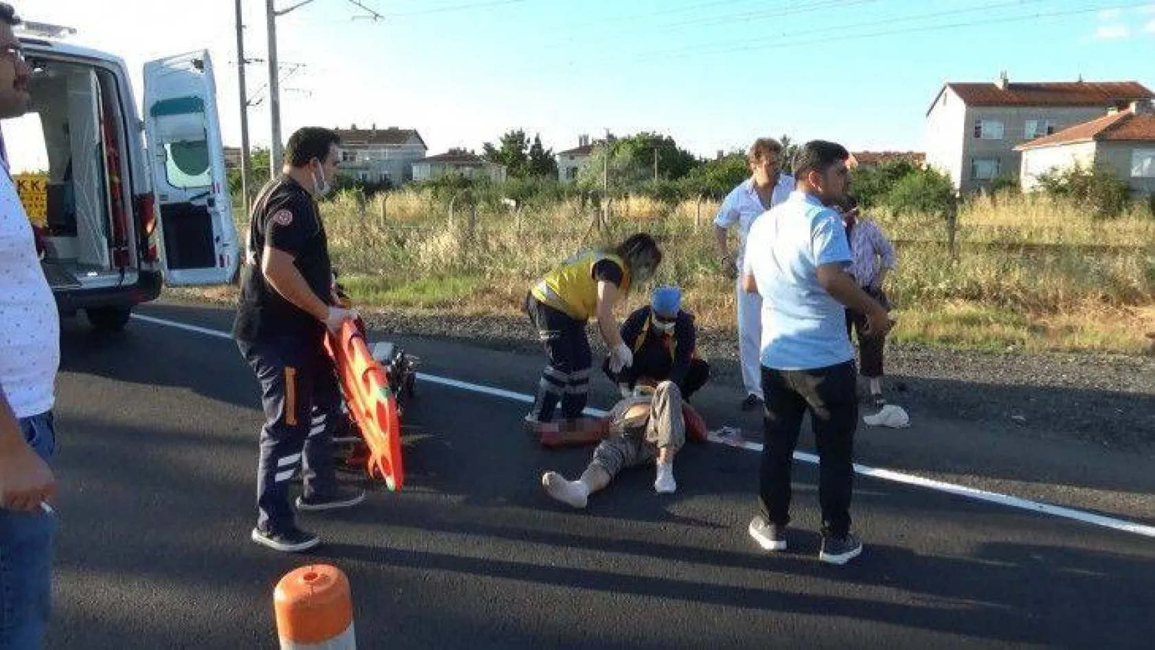 Muratlı'da alkollü sürücü motosiklete çarptı: 1 ağır yaralı
