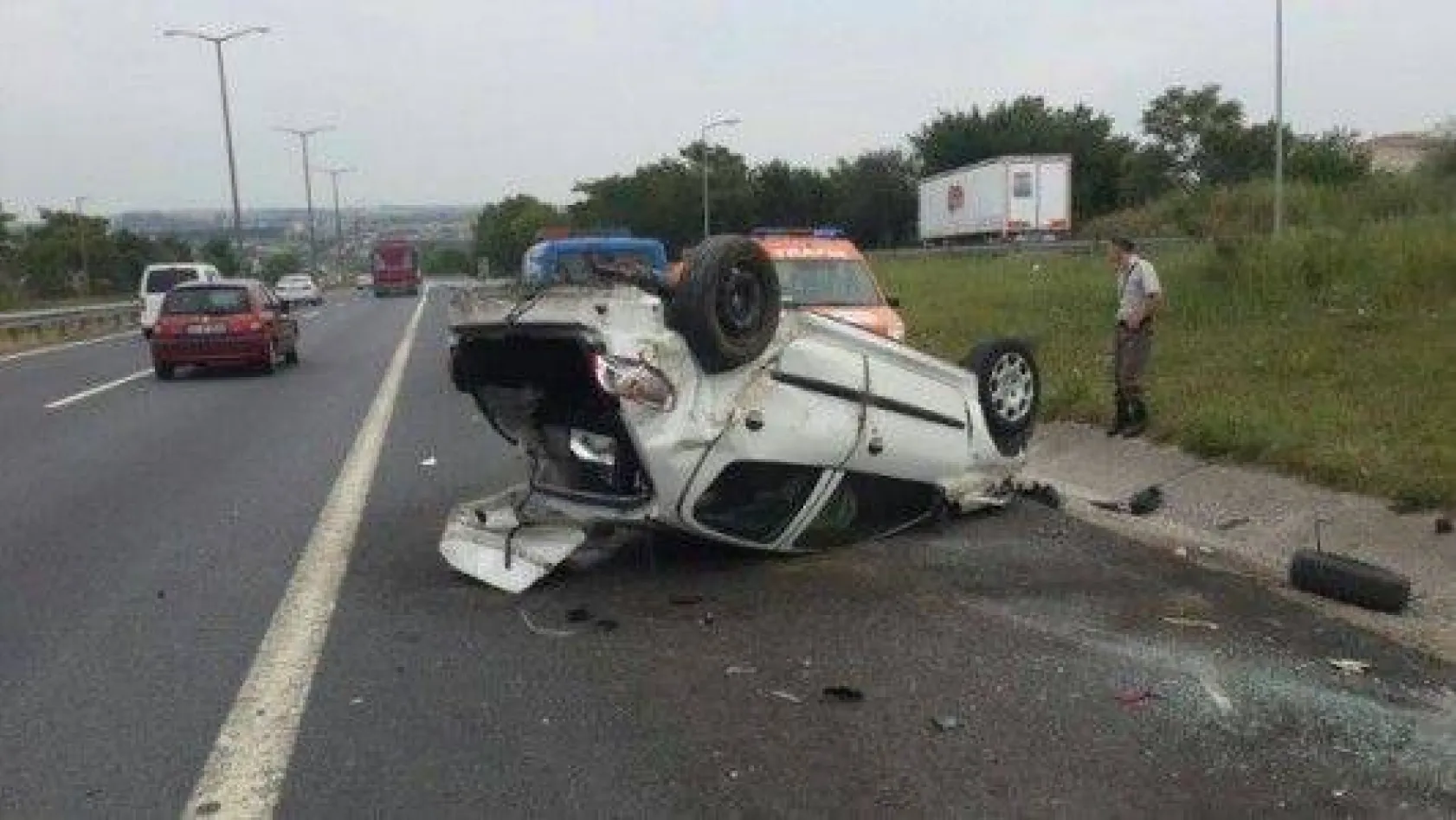 Otobanda kaza 2 yaralı