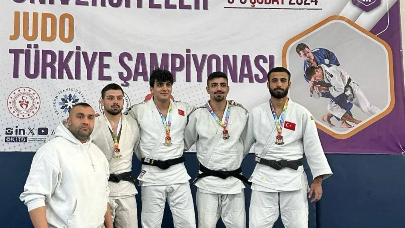 Sakaryalı judocu, Erzurum'da podyuma çıktı