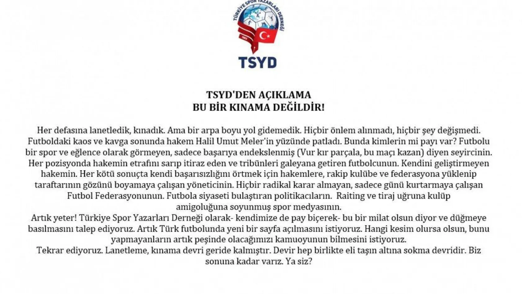 TSYD, Halil Umut Meler'e yapılan saldırıyı kınadı