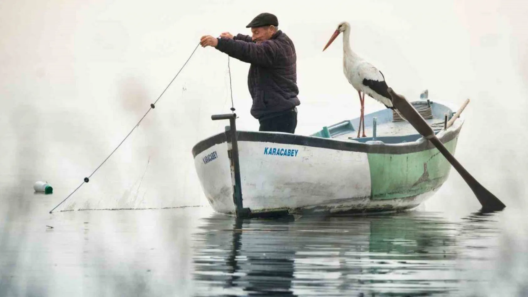 Yaren Leylek 13. kez Balıkçı Adem Amca'ya kavuştu