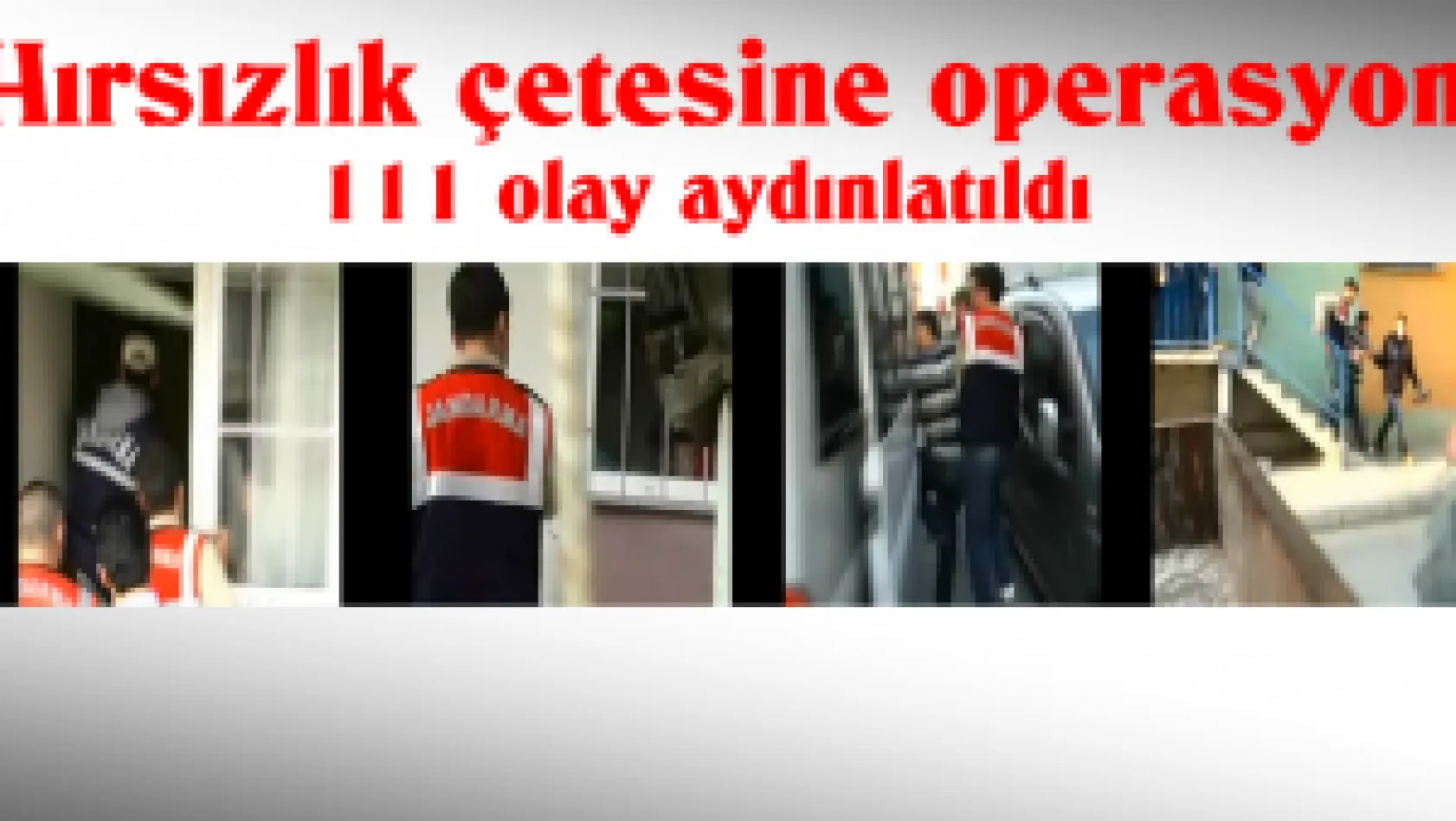 Hırsızlık çetesine operasyon: 111 olay aydınlatıldı