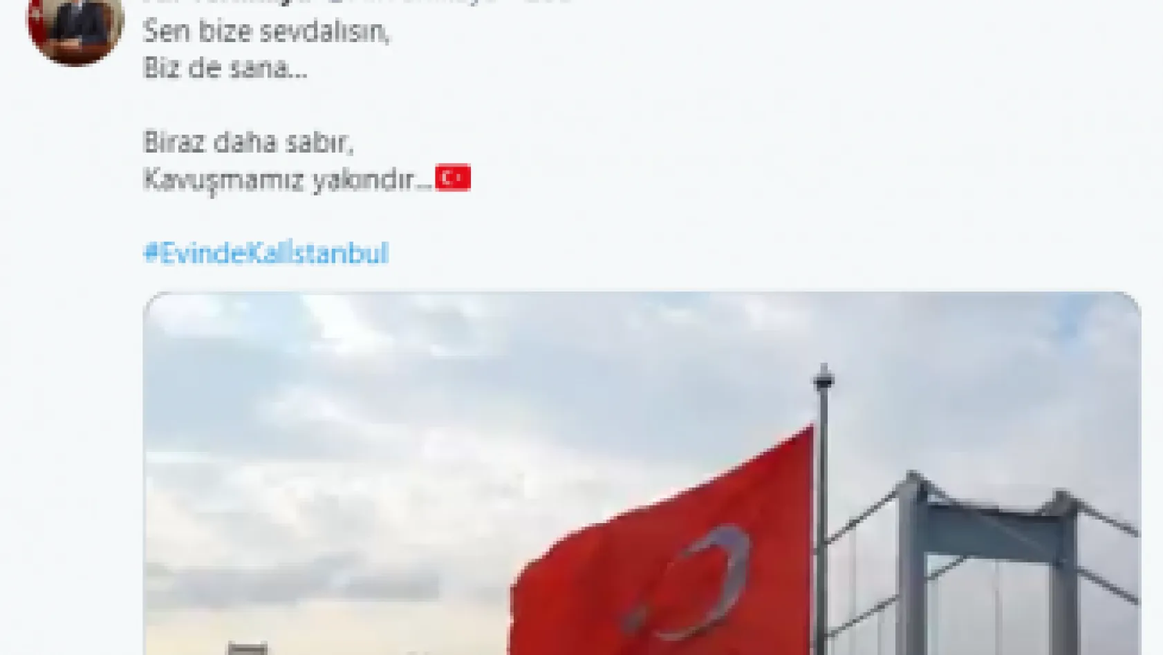 Vali Yerlikaya'dan İstanbul videolu 'Evdekal' paylaşımı