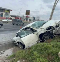 Çerkezköy'de feci kaza: 3 yaralı