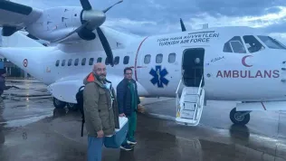 Kalp grefti askeri ambulans uçakla Ankara'ya ulaştırıldı