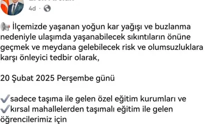 Bursa'nın İnegöl ve İznik ilçelerinde eğitime kar engeli