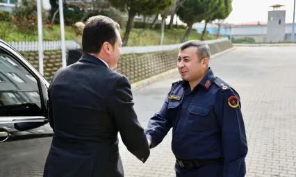 Başkan Balcıoğlu, Cezaevi Tabur Komutanı Ergün Çoban'ı Ziyaret Etti