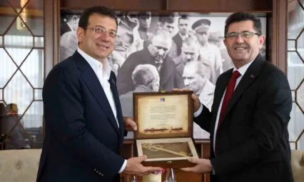 İBB Başkanı İmamoğlu'dan Çekmeköy Belediye Başkanı Çerkez'e tebrik ziyareti