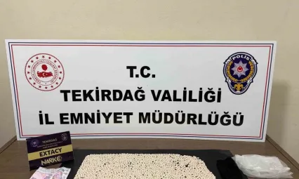 Tekirdağ'da torbacı operasyonu: 2 bin 474 sentetik hap ele geçirildi