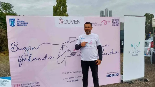 'Meme Kanseri Farkındalık Ayı'nda farkındalık için koştular