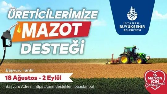İBB'den mazot ve ekmeklik buğday desteği