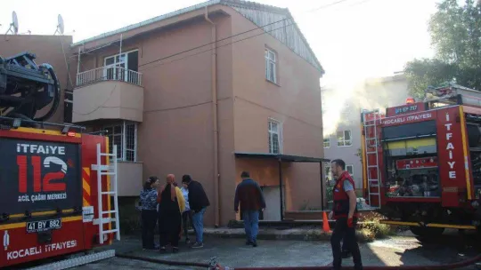 112 Acil Sağlık Hizmetleri istasyonunun alt katındaki lojmanda yangın çıktı