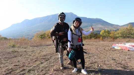 1300 rakımlı Hasan Dağı yamaç paraşütü tutkunlarının mekânı oldu
