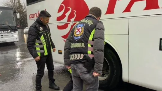 15 Temmuz Demokrasi Otogarı'nda kış lastiği denetimi