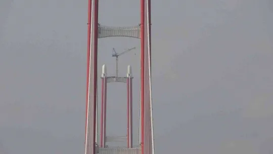 1915 Çanakkale Köprüsü 334 metre kule yüksekliğine ulaştı