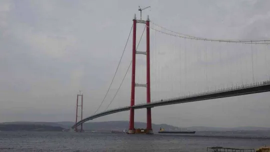 1915 Çanakkale Köprüsü 334 metre kule yüksekliğine ulaştı