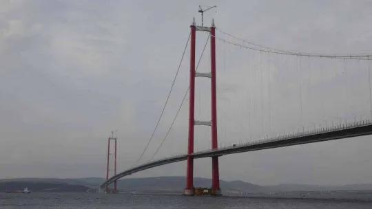 1915 Çanakkale Köprüsü 334 metre kule yüksekliğine ulaştı