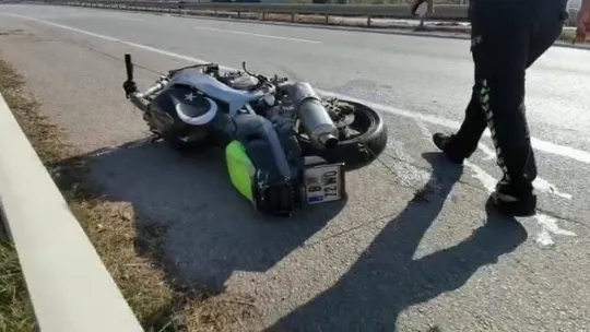 2 kişinin hayatını kaybettiği motosiklet kazası kamerada