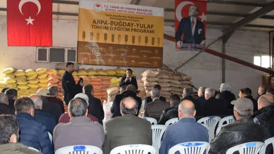 65 Ton Yulaf Tohumu Dağıtıldı